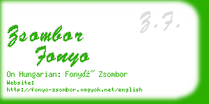 zsombor fonyo business card